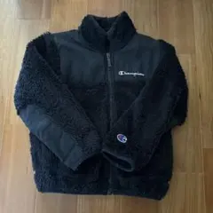 美品 Champion フリースジャケット 黒110cm 記名あります。