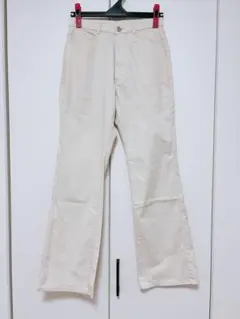 レディース チノパン デニム パンツ ジーパン アイボリー オフホワイト