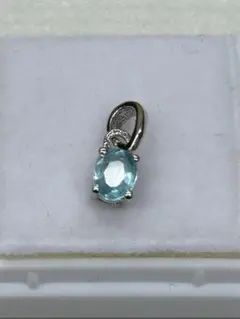 最終‼️アパタイト　ブルー　シルバー　ペンダント　トップ
