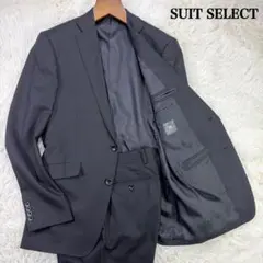 【大きいサイズ】スーツセレクト セットアップスーツ シャドーストライプ Y7 黒