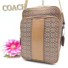 良品✨COACH ショルダーバッグ ミニシグネチャー キャンバス レザー