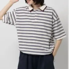 loin nuit ロワンニュイ ストライプポロワンピース - メルカリ