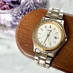 【電池交換済】SEIKO セイコー ヴィンテージ 腕時計 コンビ デイト 日本製のサムネイル