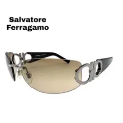 【美品】Ferragamo フェラガモ サングラス ガンチーニ ブラウン