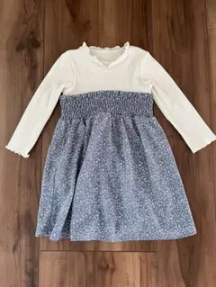 アプレレクール☆フリル付き花柄ワンピース　90cm