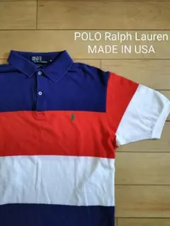 90sPolo by Ralph Laurenマルチカラー ポロシャツUSA製