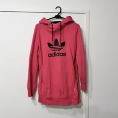 adidas アディダス ピンク ワンピース パーカー フーディー