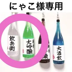 日本酒 一升瓶のイヤリング︎✿ピアス変更可‪✿ネタ 面白ピアス プレゼントにも♬