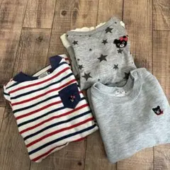 長袖カットソー 3点セット 星柄