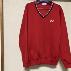 YONEX Vネックトレーナー 赤 バドミントンウェアーテニスウェア部活ユニL
