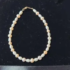 k14 淡水パールブレスレット ピンク ホワイト