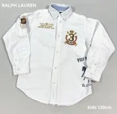 【RALPH LAUREN】ラルフローレン 希少刺繍シャツ　キッズ130cm
