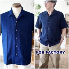 FOBFACTORY エフオービーファクトリー 3500 刺し子 半袖シャツMのサムネイル