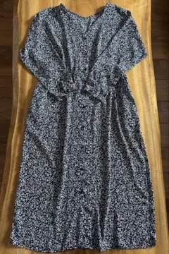 LOWRYSFARM ローリーズファーム 花柄 ワンピース ブラック ボタン