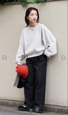 新品タグ付き　イージー デニム ワイドパンツ