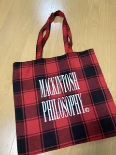リー　付録　マッキントッシュ フィロソフィー　チェック柄トートバッグ