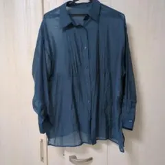 ローリーズファーム ダークブルーグリーン 長袖シャツ