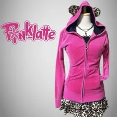 PINK-latte ピンクラテ ベロアパーカー 平成ギャル Y2K レオパード