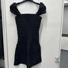 ブラックストライプミニワンピース ノーブランドのサムネイル