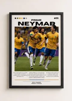 ネイマール　ブラジル代表　オリンピック　A4ポスター　枠無し