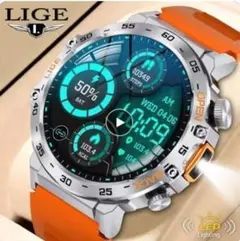 多機能スマートウォッチ 1.43インチ 軍用規格耐衝撃 IP70防水防塵