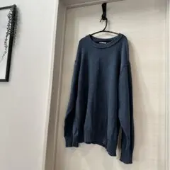 GU ゆるニット　ブルー