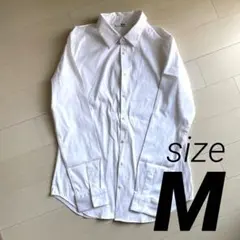 UNIQLO 長袖ストレッチシャツ ホワイト Mサイズのサムネイル
