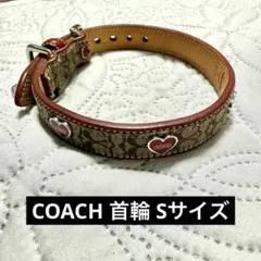 ⭐️美品⭐️COACH シグネチャー柄ロゴ入り　首輪 リードセット　Sサイズ ⭐️美品⭐️COACH シグネチャー柄ロゴ入り 首輪 リードセット S