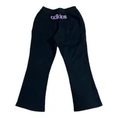 adidas アディダス ロゴ プリント スウェット フレアパンツ