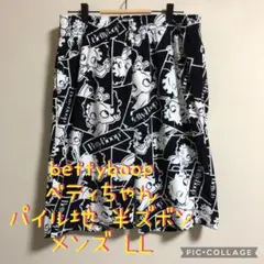 【大特価】ベティちゃん パイル地 半ズボン ハーフパンツ LL メンズ ブラック