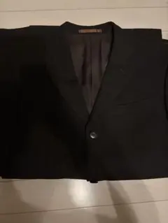 ブラック シングルボタン スーツジャケット