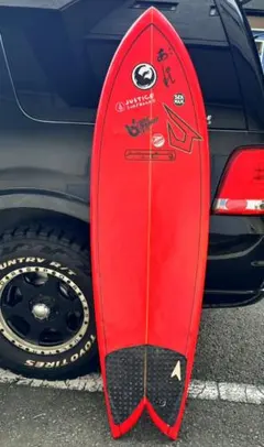 ジャスティス　JUSTICE サーフボード　フィッシュ　ツインフィン　5’10