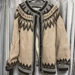 Crisp ノルディック柄 カーディガン