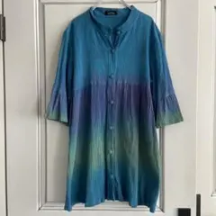 HACHIMANTAI GEO COLOR 染物　チュニック　ブラウス
