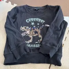 恐竜トレーナー 110センチ　黒