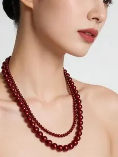 手作りのパールネックレス　全長38cm