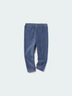 ユニクロ コーデュロイライクレギンス10分丈 ブルー