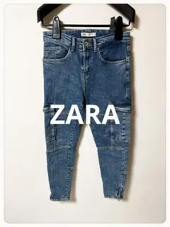 ☘️P1☘ZARA ストレッチ スキニー カーゴデニム 38