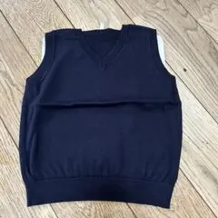 ネイビーVネックベスト・ホワイトポロ・グレーショートパンツセット