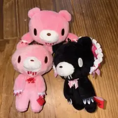 グルーミー ぬいぐるみ キーホルダー マスコット ヘッドドレス ブラック ピンク