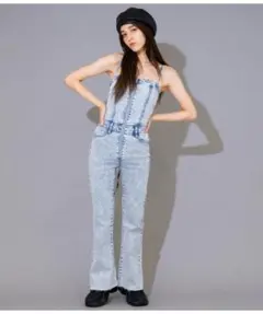 ANAP ライトブルー サロペット