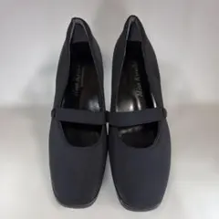 〔美品〕ミスキョウコ 撥水 フォーマル コンフォートパンプス 23.5㌢ 黒のサムネイル