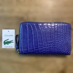 クロコダイルラウンド財布　アイリスブルーのサムネイル