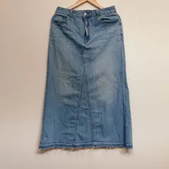GUデニムロングスカート