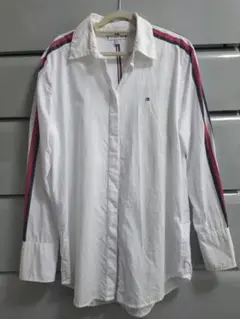 TOMMY HILFIGER ホワイトロング丈、長袖シャツ EUR 32