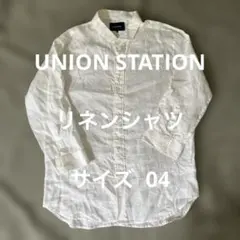 UNION STATION リネン長袖シャツ ホワイトメンズサイズ04のサムネイル