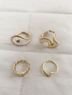 ゴールドリング4点セット
