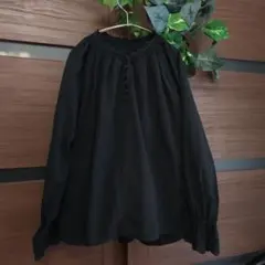 URBAN RESEARCH DOORSブラック長袖ブラウス