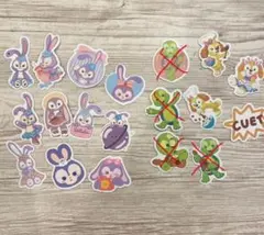 (15枚セット)ダッフィフレンズ　ダイカットシール