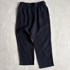fog linen work リネンテーパードパンツ 紺 F 麻100%のサムネイル